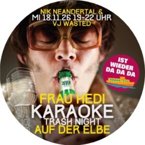 Trash Karaoke mit Nik Neandertal & VJ Wasted 18.11. © Frank Egel, Design: Frank Stöckling